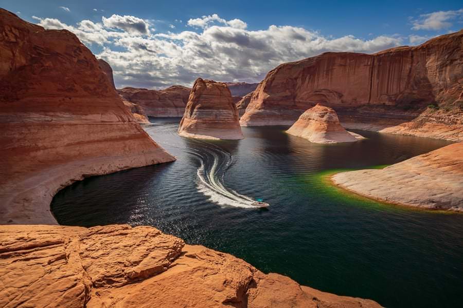 Go on a fishing trip Lake-Powell-Boat copy