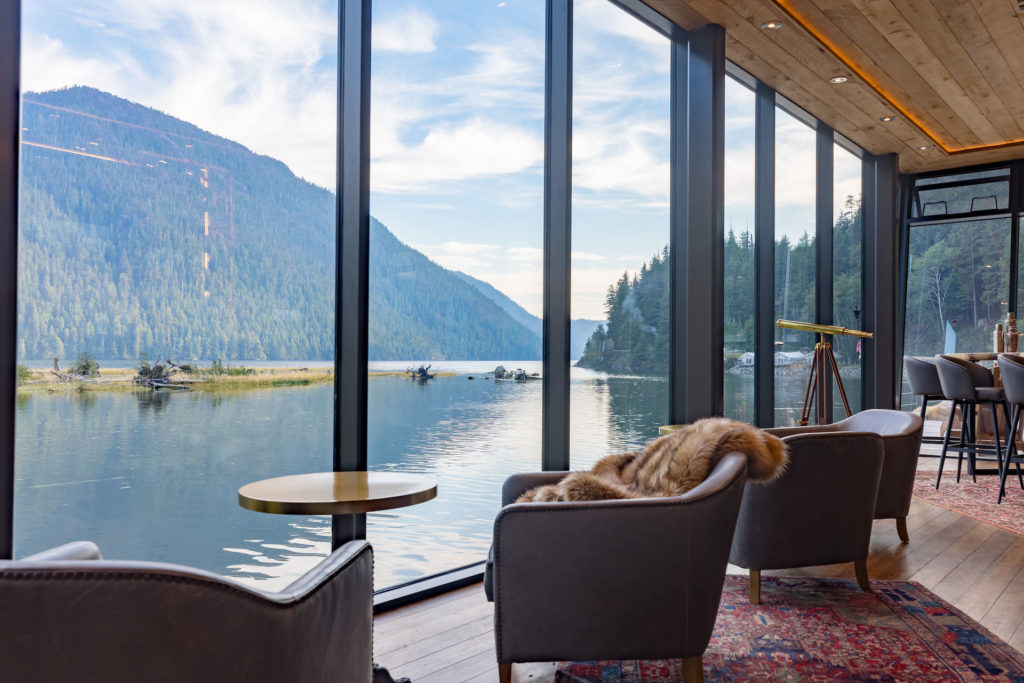 Clayoquot Wilderness Resort Ivanhoe Waterfront Lounge_Photo by Tom Cahalan