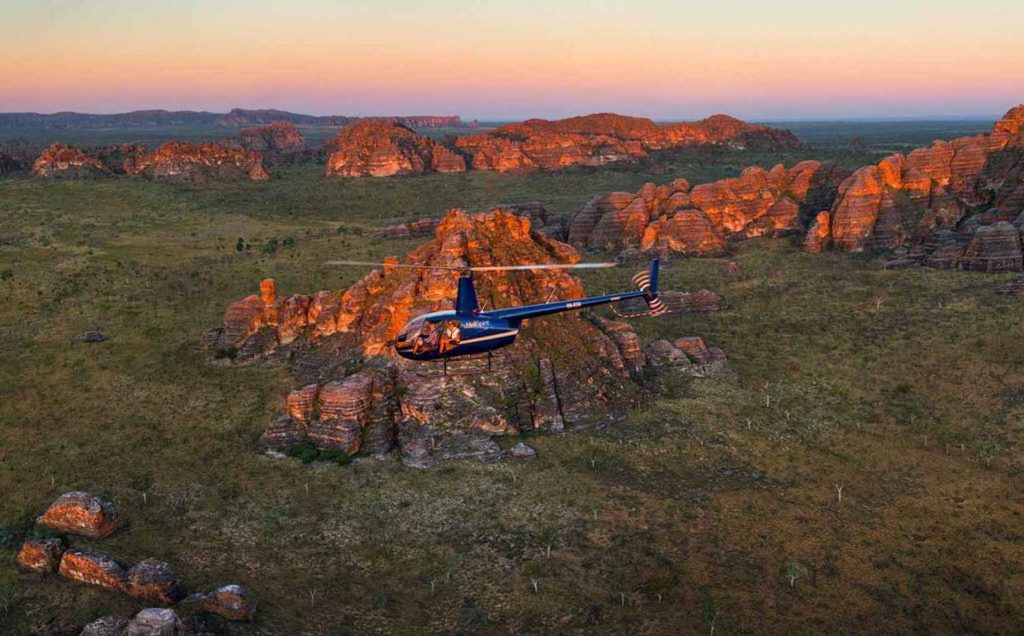 Purnululu National Park, Western Australia, Australia. gallery-tablet_1536x954-master_0151_helispirit-bungle-bungle-bjk_r44-sunset---for-print-a4afb6