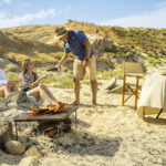 chilled wine and fresh lobster on the beach