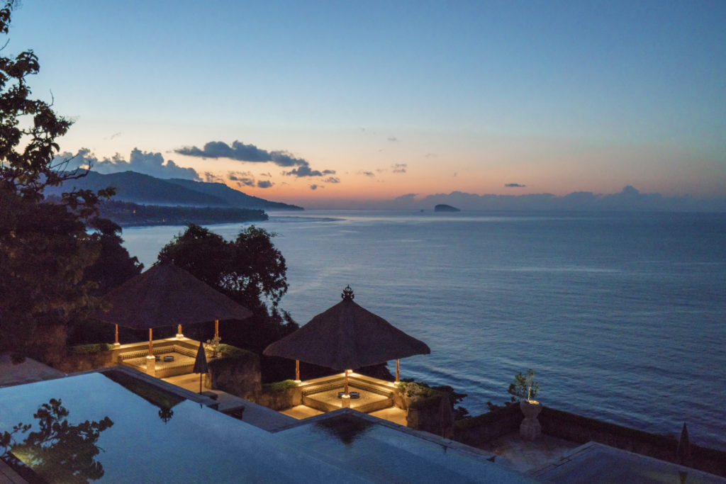 Amankila, Indonesia - Three Tier Swimming Pool at Dusk